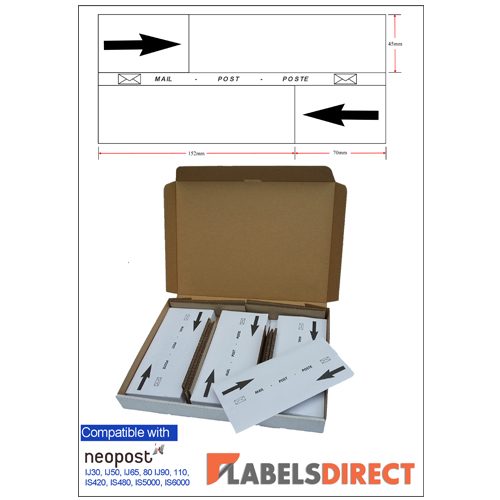 NLD- Neo Long Double Franking Labels 222mm x 45mm
