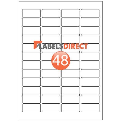 LL48 - Round Cornered Labels 45.7mm x 21.2mm
