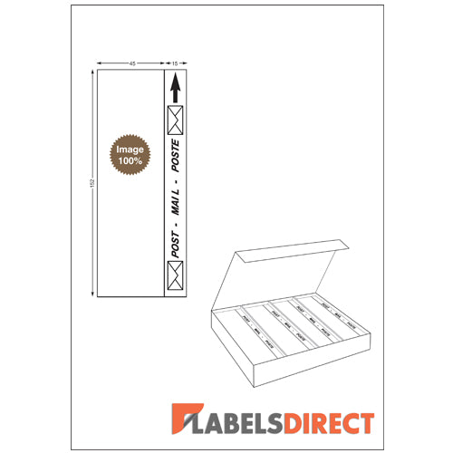 PostBase - Single Franking Labels 152mm x 45mm