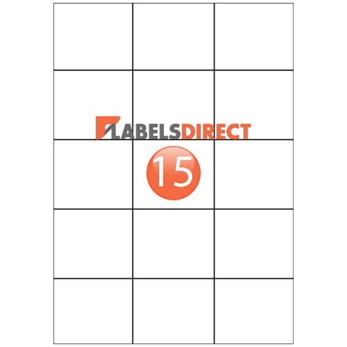 EL15 - Square Cornered Labels 59.69mm x 70mm