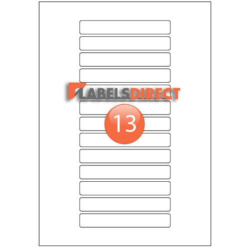 XLD-17-111 Round Cornered Labels 111mm x 17mm