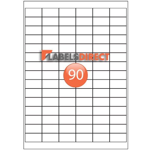 XLD-18-34 Square Cornered Labels 34mm x 18mm