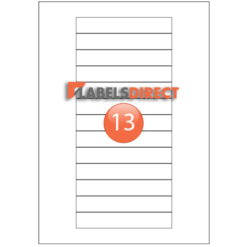 XLD-20-118 Square Cornered Labels 118mm x 20mm
