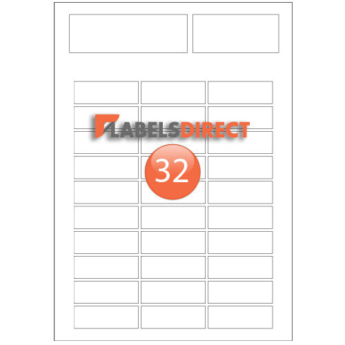 XLD-20-57 Square Cornered Labels 57mm x 20mm