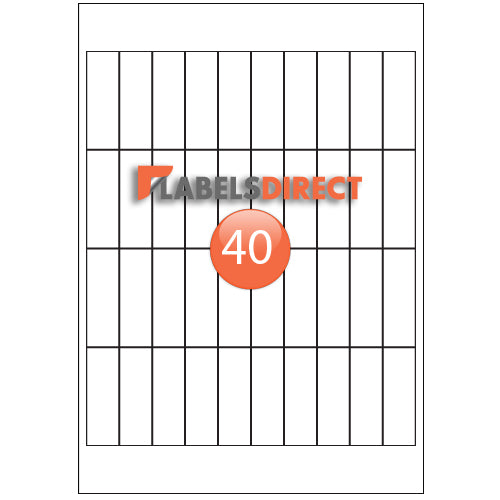XLD-20-60 Square Cornered Labels 20mm x 60mm