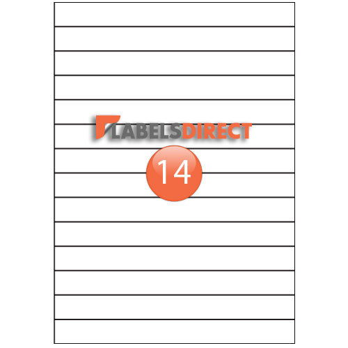 XLD-21-210 Square Cornered Labels 210mm x 21.19mm