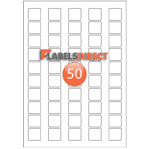 XLD-24-26 Round Cornered Labels 25.8mm x 24.55mm