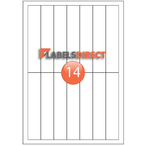 XLD-25-140 Square Cornered Labels 25mm x 140mm