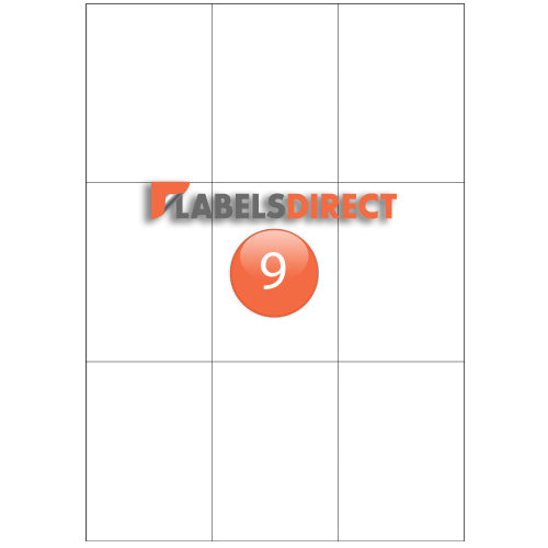 XLD-69-98 Square Cornered Labels 98mm x 69mm