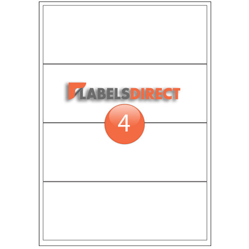 XLD-72-200 Square Cornered Labels 200mm x 71.75mm