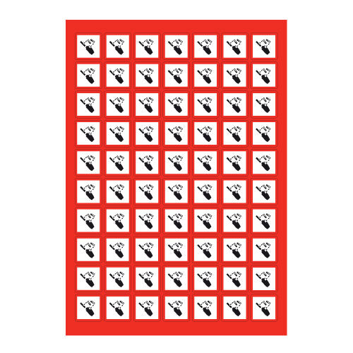 Corrosive GHS Sticker Sheet