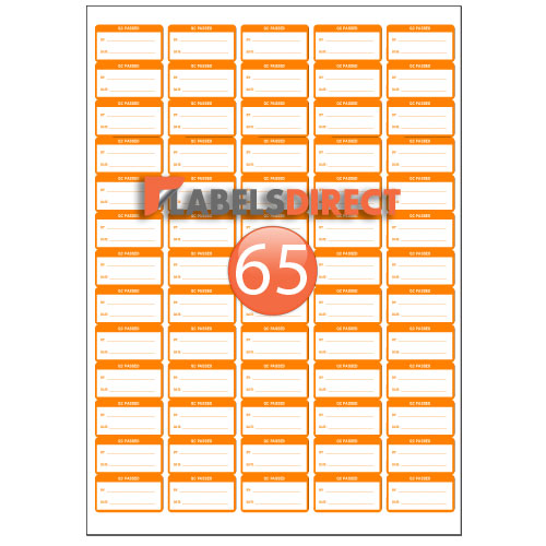 QC PAT Test Label Sheet