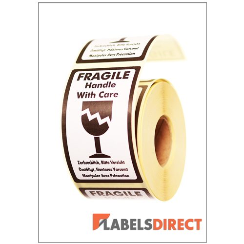 LD-PL06 | Fragile Packaging Labels 120mm x70mm | Labels-Direct – Labels ...
