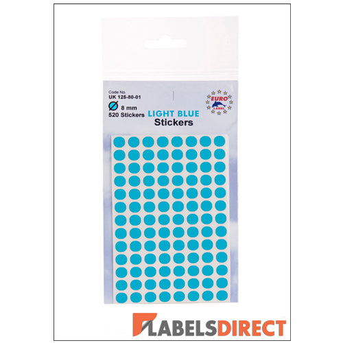 Light Blue Dot Stickers