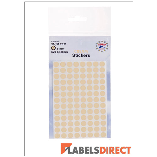 Cream Dot Stickers