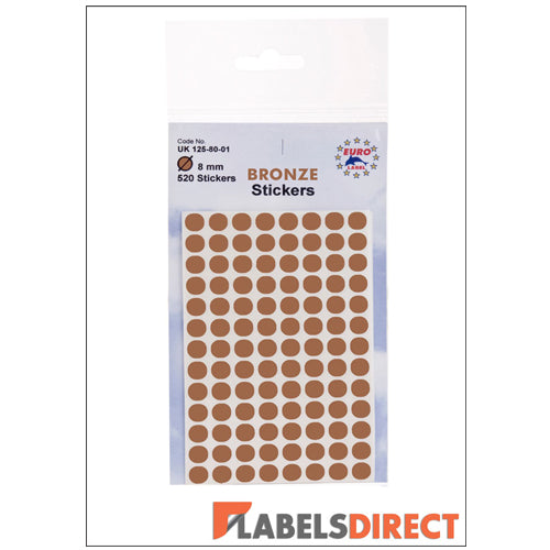 Bronze Dot Stickers