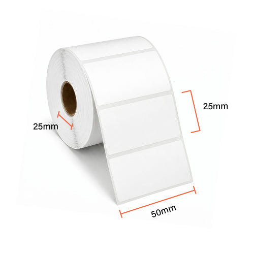 DT50x25 - 50x25mm Direct Thermal Labels