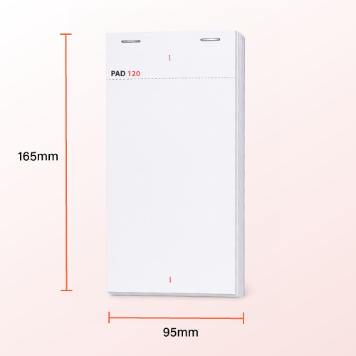 PAD120 - Large Single Ply Waiter Pads