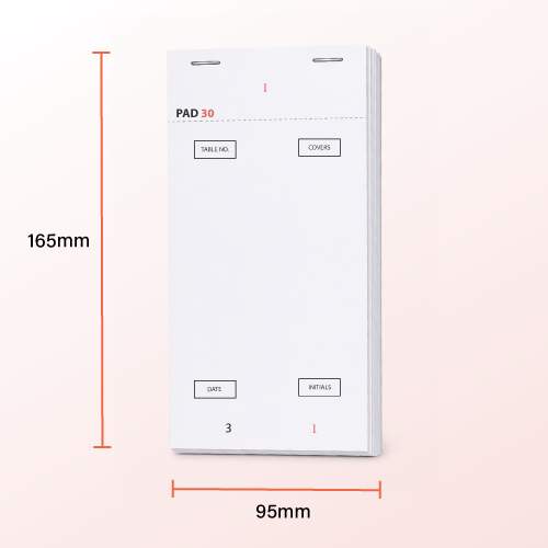 PAD30 - Large Duplicate Waiter Pads with Carbon Sheet