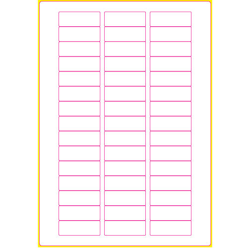 A4X-18-50 Round Cornered Labels 18mm x 50mm with Window Trim