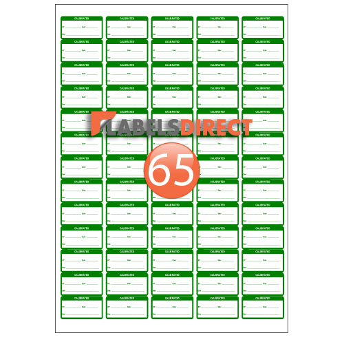 Calibrated PAT Test Label Sheet