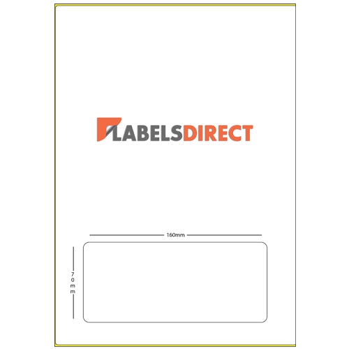 LLdn Play A4 Integrated Label Sheet 70mm x 160mm