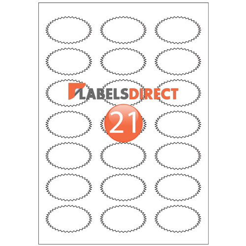 XSTB21 - Starburst Labels 57mm x 33mm