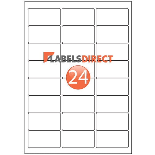 LL24 - Round Cornered Labels 63.5mm x 33.9mm