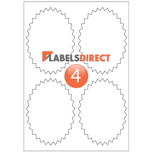 XSTB4 - Starburst Labels 95mm x 134mm