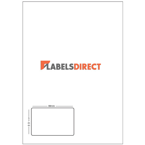 LLdn Single Integrated Label Sheet 57mm x 88mm