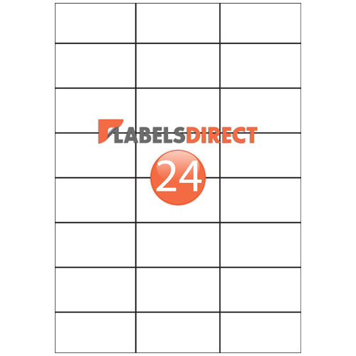 EL24 - Square Cornered Labels 70mm x 37mm