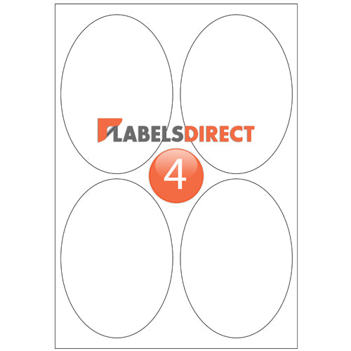XOV4 - Oval Labels 95mm x 134mm