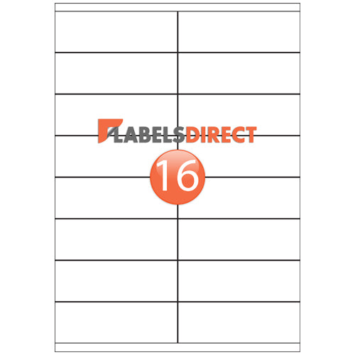 EL16S - Selvedge & Square Cornered Labels 105mm x 35mm