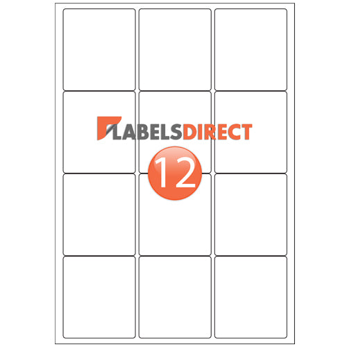 LL12 - Round Cornered Labels 63.5mm x 72mm