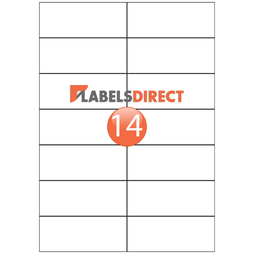 EL14 - Square Cornered Labels 105mm x 42.5mm