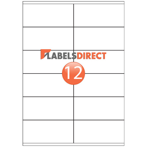 EL12S - Selvedge & Square Cornered Labels 105mm x 48mm