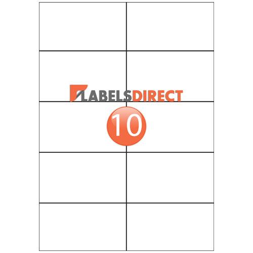 EL10 - Square Cornered Labels 105mm x 59.69mm