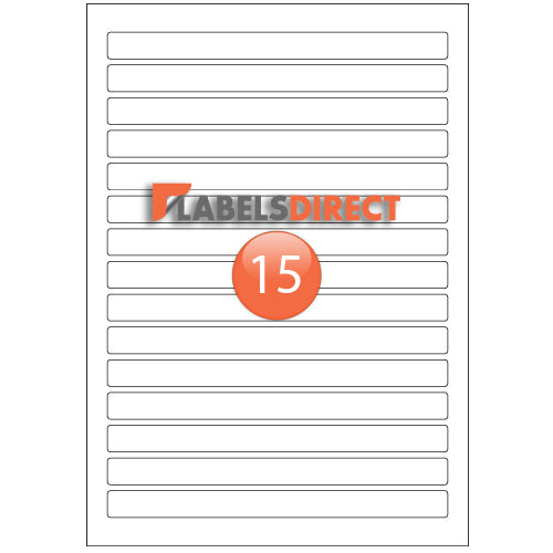 XLD-15-187 Round Cornered Labels 187mm x 15mm