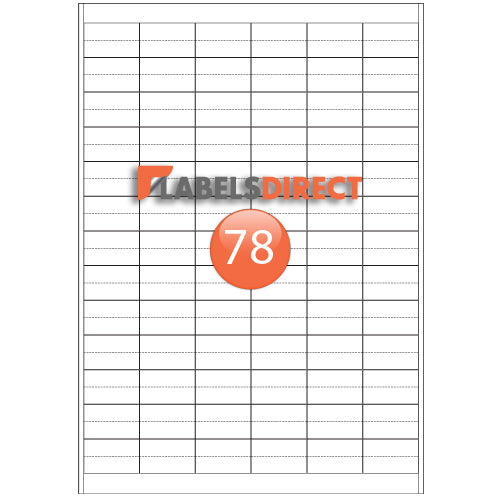 XLD-21-33 Square Cornered Labels 33.86mm x 21.08mm