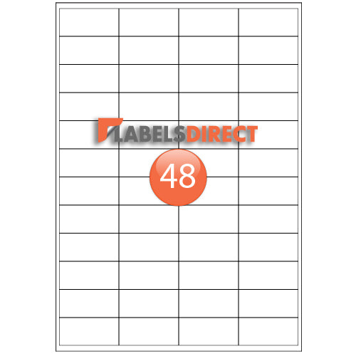 XLD-24-51 Square Cornered Labels 51mm x 24mm