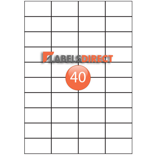 XLD-30-52 Square Cornered Labels 52.5mm x 29.84mm