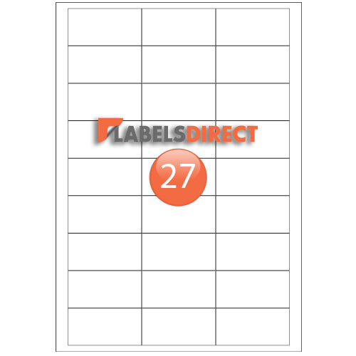 XLD-32-63 Square Cornered Labels 63mm x 32mm