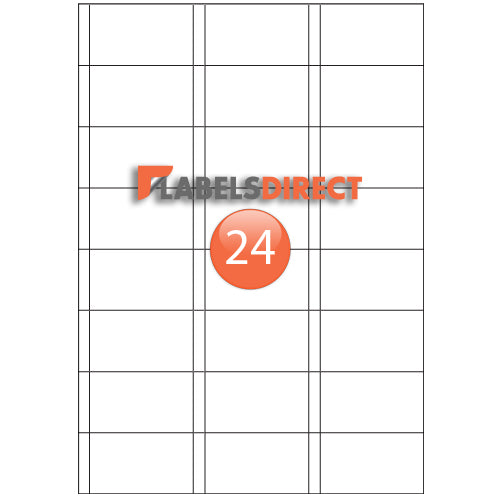 XLD-37-63 Square Cornered Labels 63mm x 37.3mm
