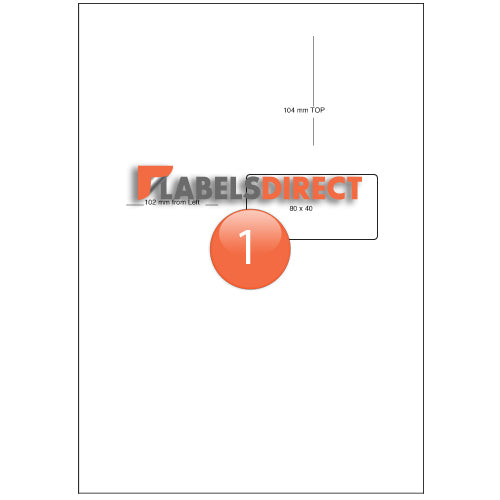 XLD-40-80 Round Cornered Labels 80mm x 40mm