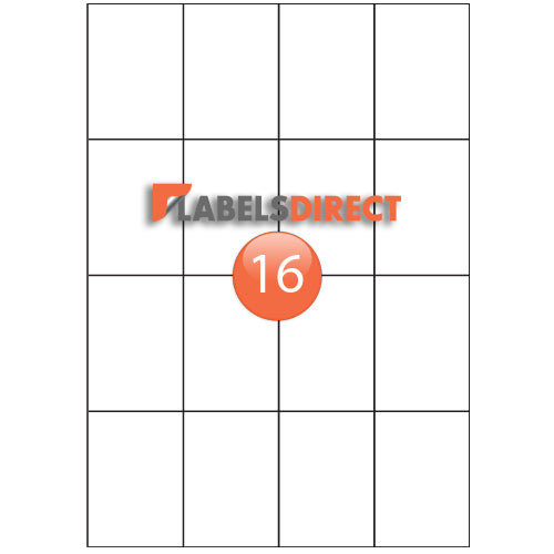 XLD-52-74 Square Cornered Labels 52.5mm x 74.61mm