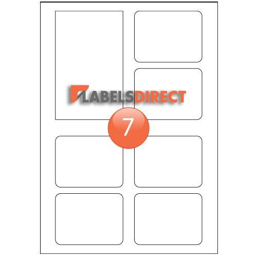 XLD-61-80 Round Cornered Labels 80mm x 61mm