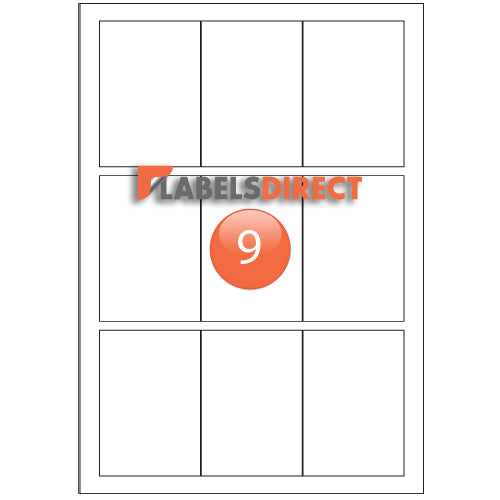 XLD-62-89 Square Cornered Labels 62mm x 89mm