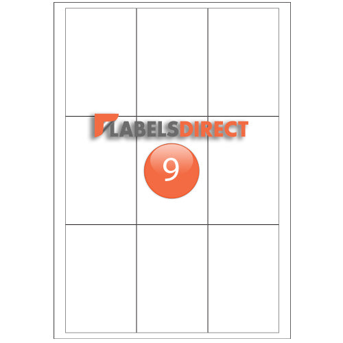 XLD-63-96 Square Cornered Labels 63mm x 96mm