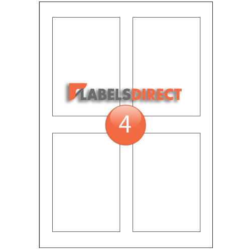 XLD-82-120 Square Cornered Labels 82mm x 120mm