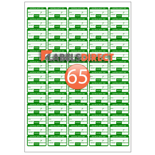 Passed PAT Test Label Sheet